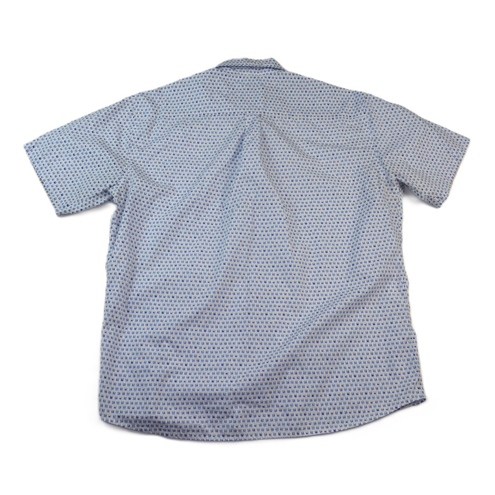 Peter Millar Mens L Blue Cocktail Drink Print Short Sleeve Button Down Shirt - Picture 3 of 8